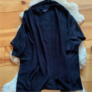 2/$40 New Woman Designs 2X, Black Cardigan